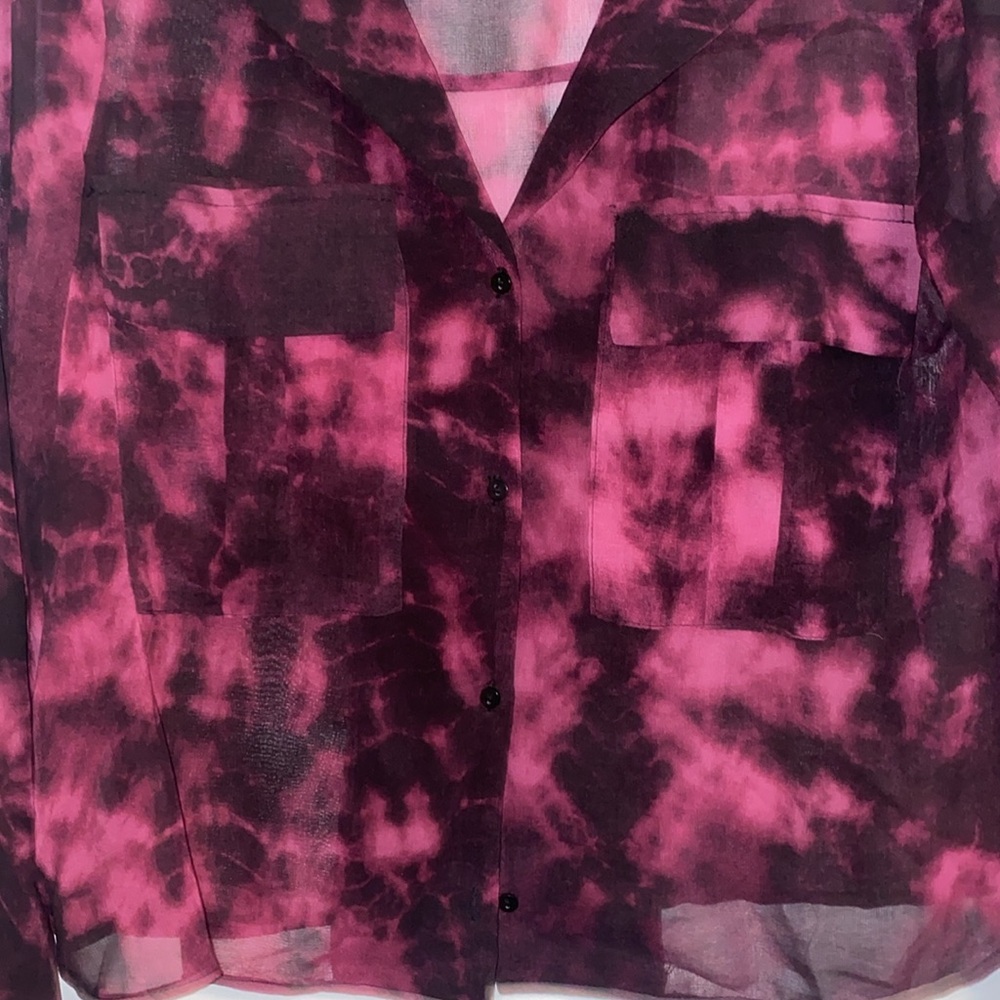 ZARA tie dye sheer blouse - Picture 5 of 7